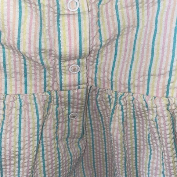 Baby Cat & Jack Multicolored striped dress Size 12M - Picture 3 of 3